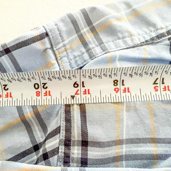 Eddie Bauer Relaxed Fit Tall XL Blue Plaid Longsleeve Button Down 100 Cotton EUC - Picture 6 of 8